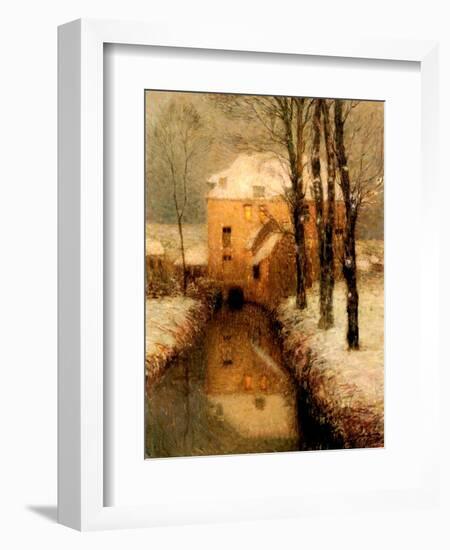 The Canal in Winter, 1901-Henri Eugene Augustin Le Sidaner-Framed Giclee Print