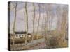 The Canal of the River Loing, c.1892-Alfred Sisley-Stretched Canvas