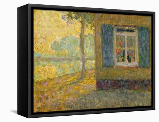 The Canal Path, Gravelines-Henri Eugene Augustin Le Sidaner-Framed Stretched Canvas