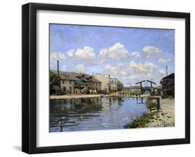 The Canal Saint-Martin, Paris, 1872-Alfred Sisley-Framed Giclee Print