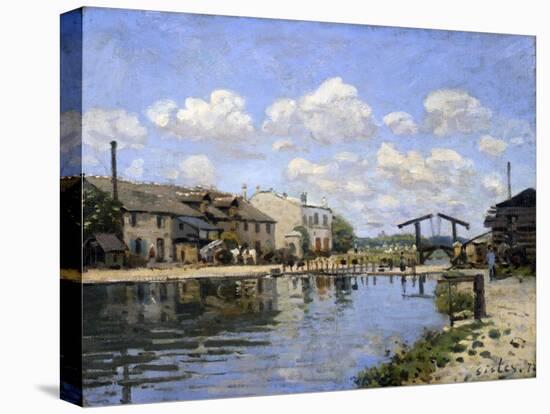 The Canal Saint-Martin, Paris, 1872-Alfred Sisley-Stretched Canvas