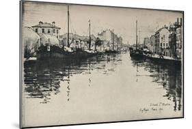 'The Canal St Martin', 1915-Eugene Bejot-Mounted Giclee Print