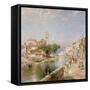 The Canal Tolentini-Franz Xaver Thallmaier-Framed Stretched Canvas