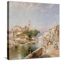 The Canal Tolentini-Franz Xaver Thallmaier-Stretched Canvas