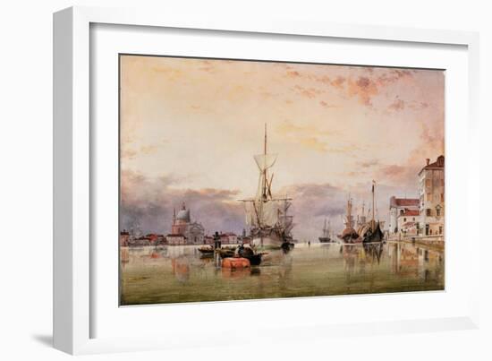 The Canale Della Giudecca with the Redentore Beyond, 1863-Edward William Cooke-Framed Giclee Print