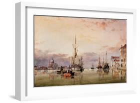 The Canale Della Giudecca with the Redentore Beyond, 1863-Edward William Cooke-Framed Giclee Print