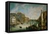 The Canale Grande in Venice, Italy, seen from San Vio-Canaletto-Framed Stretched Canvas