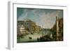 The Canale Grande in Venice, Italy, seen from San Vio-Canaletto-Framed Giclee Print