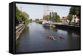 The Canals of Klaipeda, Lithuania-Dennis Brack-Framed Stretched Canvas