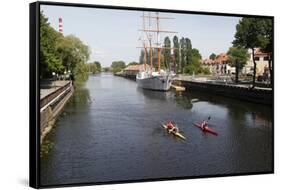 The Canals of Klaipeda, Lithuania-Dennis Brack-Framed Stretched Canvas