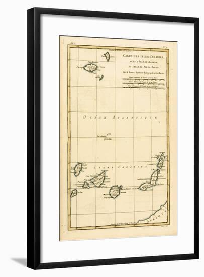 The Canary Islands, with Madeira and Porto Santo, from 'Atlas De Toutes Les Parties Connues Du…-Charles Marie Rigobert Bonne-Framed Giclee Print