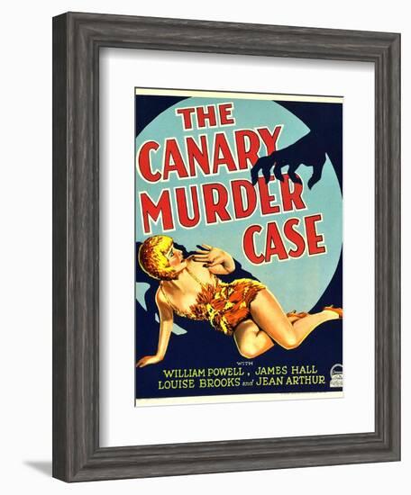 THE CANARY MURDER CASE, Louise Brooks on window card, 1929-null-Framed Art Print