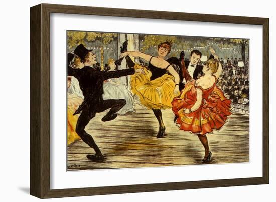 The Cancan, c.1900-Adolphe Willette-Framed Giclee Print