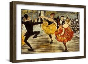 The Cancan, c.1900-Adolphe Willette-Framed Giclee Print