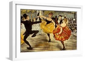 The Cancan, c.1900-Adolphe Willette-Framed Giclee Print