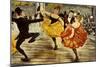 The Cancan, c.1900-Adolphe Willette-Mounted Giclee Print