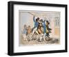 The Caneing in Conduit Street, Published by Hannah Humphrey, 1796 (Hand-Coloured Etching)-James Gillray-Framed Giclee Print