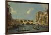 The Cannaregio, Venice, with Palazzo Testa, Palazzo Surian-Bellotto and the Ponte Dei Tre Archi,…-Canaletto-Framed Giclee Print