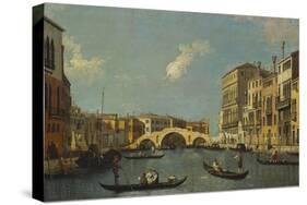 The Cannaregio, Venice, with Palazzo Testa, Palazzo Surian-Bellotto and the Ponte Dei Tre Archi,…-Canaletto-Stretched Canvas