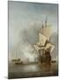 The Cannon Shot, c.1680-Willem Van De, The Younger Velde-Mounted Giclee Print