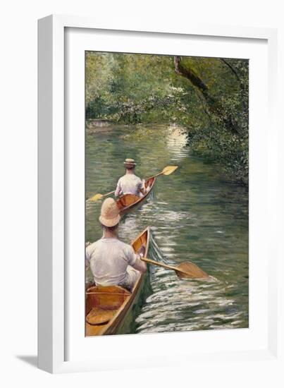 The Canoes, 1878-Gustave Caillebotte-Framed Giclee Print