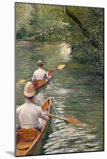 The Canoes, 1878-Gustave Caillebotte-Mounted Giclee Print