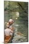 The Canoes, 1878-Gustave Caillebotte-Mounted Giclee Print