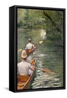 The Canoes, 1878-Gustave Caillebotte-Framed Stretched Canvas