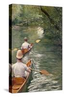 The Canoes, 1878-Gustave Caillebotte-Stretched Canvas