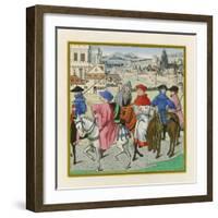 The Canterbury Pilgrimage, Late 15th Century-Henry Shaw-Framed Giclee Print