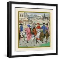 The Canterbury Pilgrimage, Late 15th Century-Henry Shaw-Framed Giclee Print