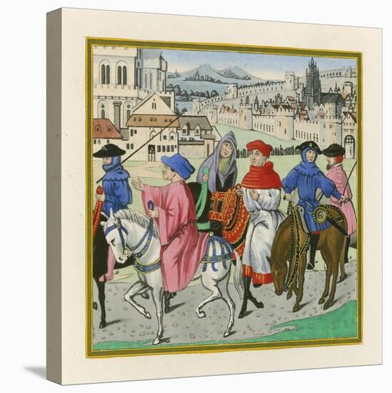 The Canterbury Pilgrimage, Late 15th Century-Henry Shaw-Stretched Canvas