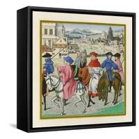 The Canterbury Pilgrimage, Late 15th Century-Henry Shaw-Framed Stretched Canvas