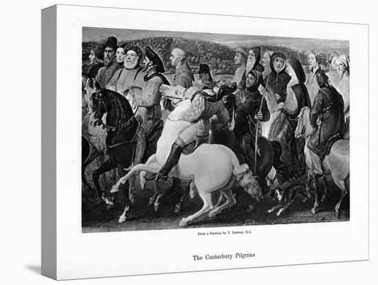 The Canterbury Pilgrims, 19th Century-Thomas Stothard-Stretched Canvas