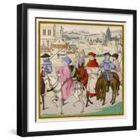 The Canterbury Pilgrims on the Road-null-Framed Photographic Print