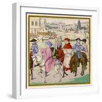 The Canterbury Pilgrims on the Road-null-Framed Photographic Print