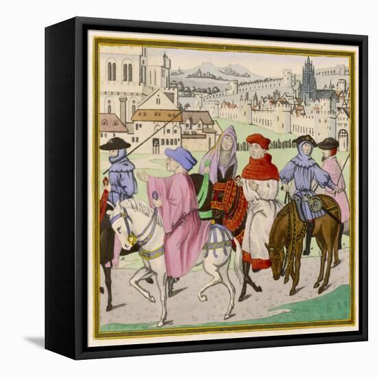 The Canterbury Pilgrims on the Road-null-Framed Stretched Canvas