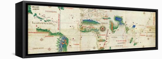 The Cantino Planisphere, 1502-null-Framed Stretched Canvas