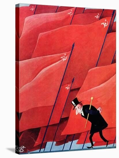 The Capitalist, Caricature from the Magazine Ogonyok, 1958-null-Stretched Canvas