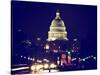 The Capitol Building, United States Congress, Washington D.C, District of Columbia, Vintage-Philippe Hugonnard-Stretched Canvas