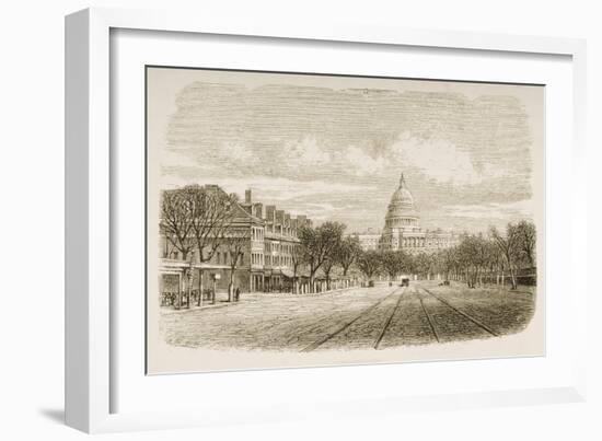 The Capitol Building, Washington Dc, C.1880-Reverend Samuel Manning-Framed Giclee Print