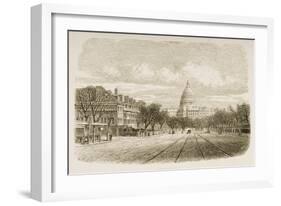 The Capitol Building, Washington Dc, C.1880-Reverend Samuel Manning-Framed Giclee Print