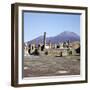 The Capitol from the Forum with Vesuvius Beyond, Pompeii, Italy-CM Dixon-Framed Photographic Print