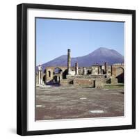 The Capitol from the Forum with Vesuvius Beyond, Pompeii, Italy-CM Dixon-Framed Photographic Print