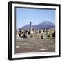 The Capitol from the Forum with Vesuvius Beyond, Pompeii, Italy-CM Dixon-Framed Photographic Print