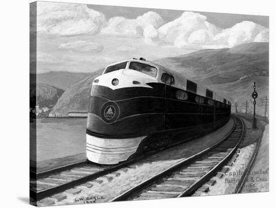 The Capitol Limited-L.W. Sagle-Stretched Canvas