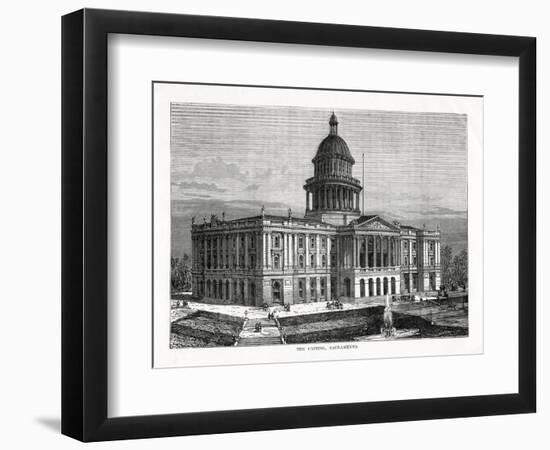 The Capitol, Sacramento, California, USA, 1877-null-Framed Premium Giclee Print