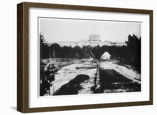 The Capitol Without its Dome, Washington DC, USA, C1858-MATHEW B BRADY-Framed Giclee Print