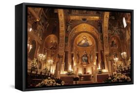 The Cappella Palatina at the Palazzo Reale in Palermo Sicily-null-Framed Stretched Canvas
