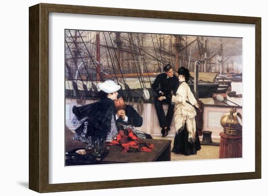 The Captain and His Girl-James Tissot-Framed Art Print